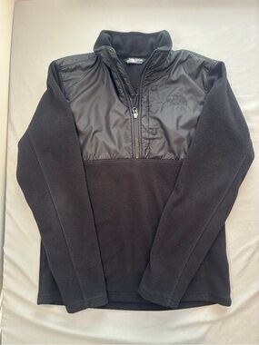 The North Face Men’s Black Zip-Up Fleece Pullover size small